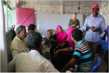 Fiona Kirby (VSO) and Aziz Al-Hoq (BRAC), both pictured above, facilitated along with Stephen Malakar (VSO) and Suza Uddine (Artolution)