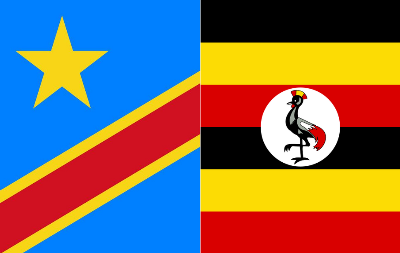 DRC and Uganda flags