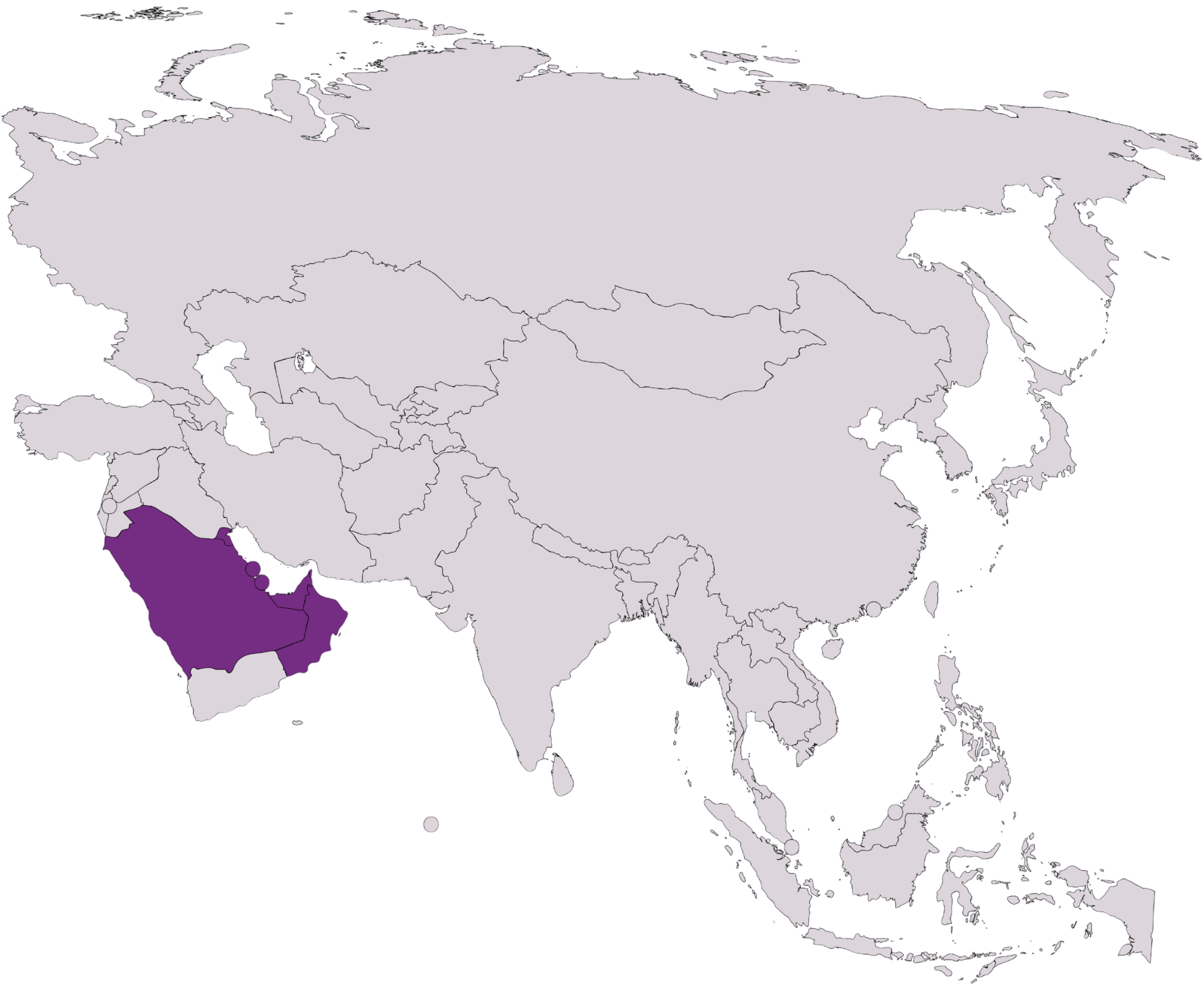 Map gulf states