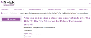 Classroom Observation Tool
