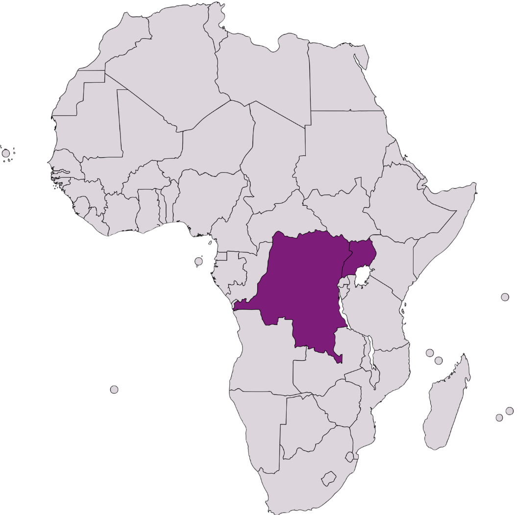 Map DRC Uganda