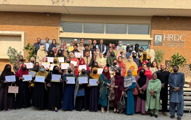 Figure 2: Refugee teachers at UNHCR Inclusive Education graduation ceremony (Cohort 2 ) and launch (Cohort 3). Photo Credit: Shahbana Khan&nbsp;