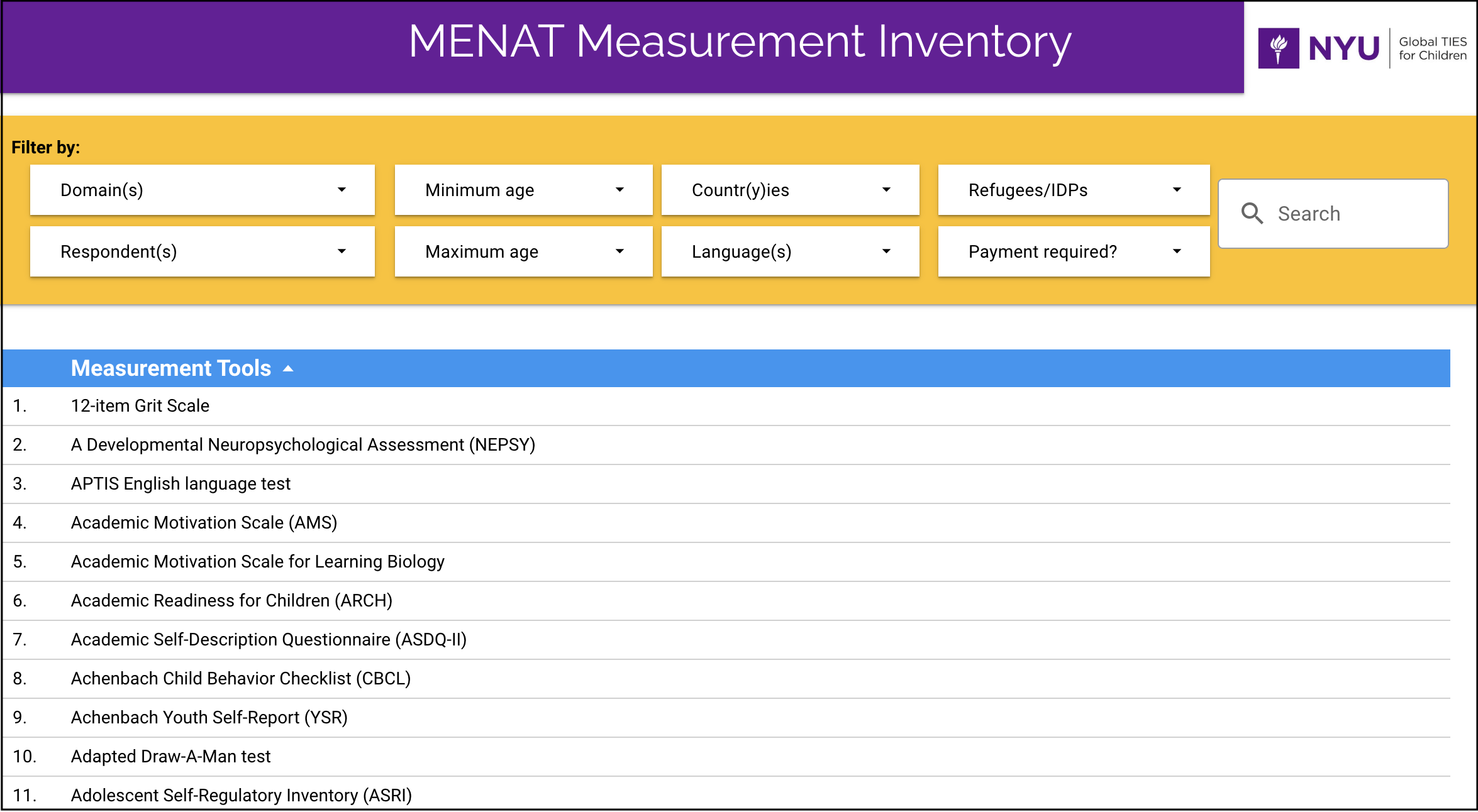 MENAT ML screenshot