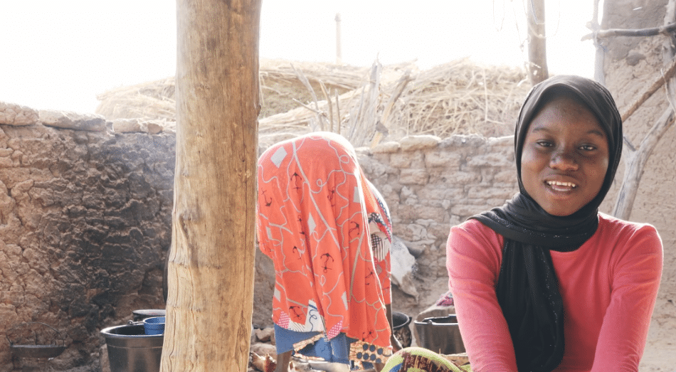 Student Aoua, a cash transfer recipient from Kamba village in the Ségou region in Mali.