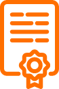 Certificate with ribbon on it